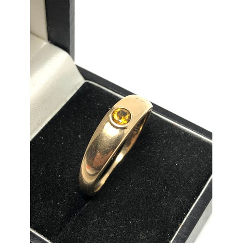 149 - 9ct gold yellow sapphire ring weight 4.3g