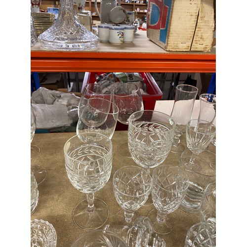 335 - Selection of assorted glassware includes London lead crystal etc