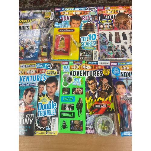 229 - Selection of Doctor Who Adventures Magazines, 14 issues, 2009-11 all with original free gift include... 