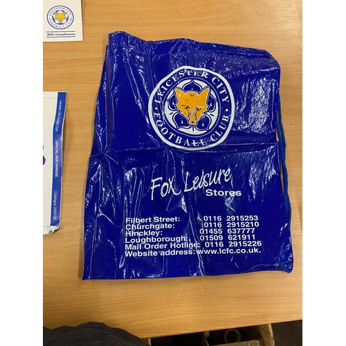 79 - Leicester City bag with practice shirt boxed glass etc 1999 Leicester and coventry