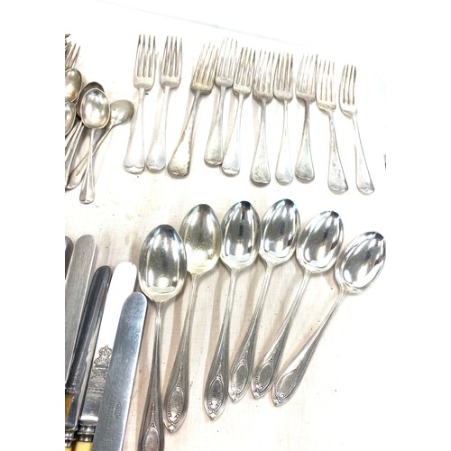 185 - Selection of silver plated cutlery includes Walker and Hall etc