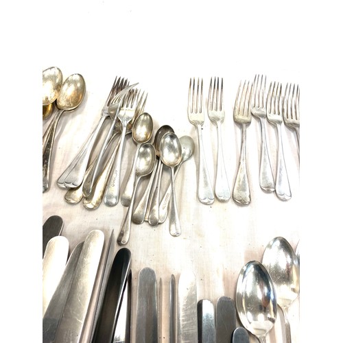 185 - Selection of silver plated cutlery includes Walker and Hall etc