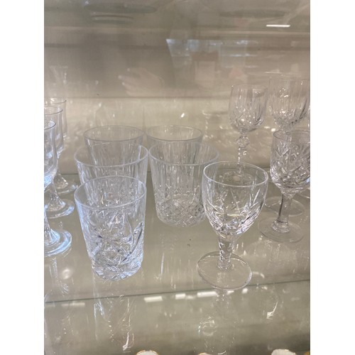 346 - Selection of vintage and later glassware includes a silver glass holder