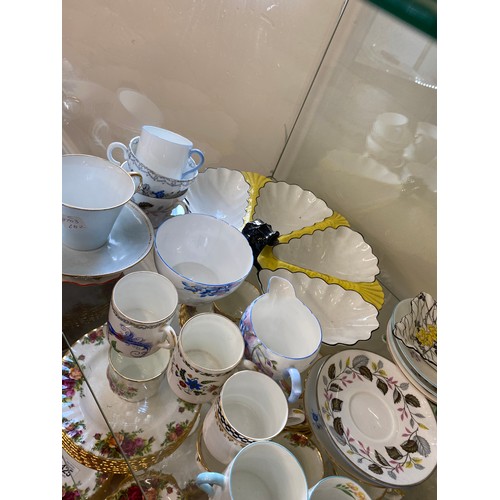 347 - Large selection of assorted Shelley china, some af includes Mostly coffee cups/ saucers and pin tray... 