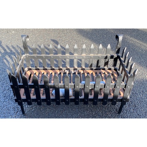 271 - Cast iron fire grate measures approx 24 inches wide 14 inches deep 13 inches tall