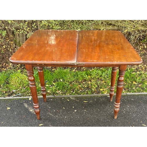 355 - Vintage games table, measures approx 29 inches wide (36.5 inches when open) 38 inches tall