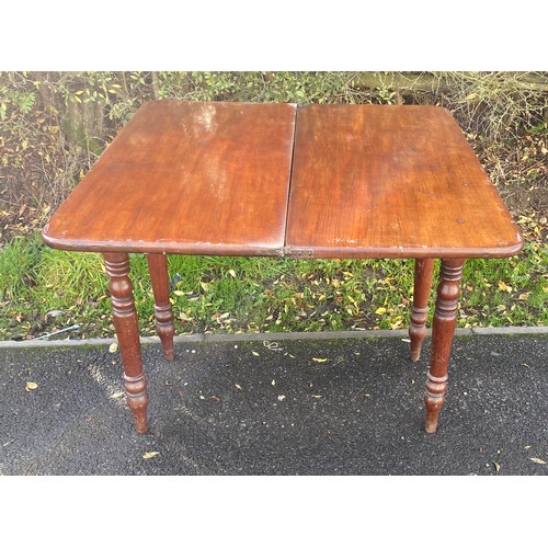 355 - Vintage games table, measures approx 29 inches wide (36.5 inches when open) 38 inches tall