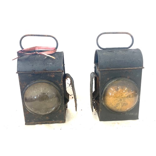 46 - 2 Vintage rail road lamps