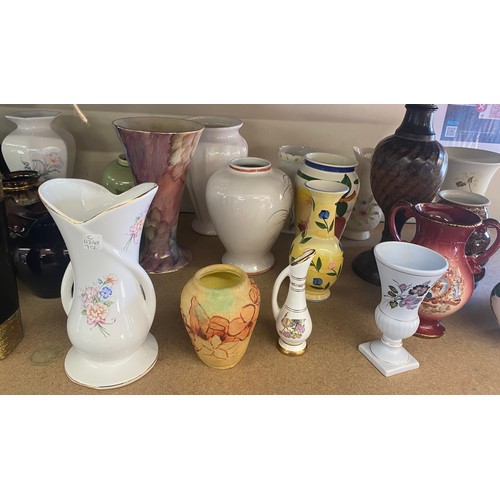 336 - Large selection of various vintage and modern vases to include sylvac, Royal Doulton, Regenhutte etc