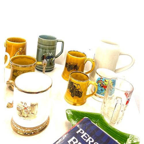 297 - Selection of assorted mugs includes Wade, Germany Tankard, Royal Doulton, Bunnykins etc