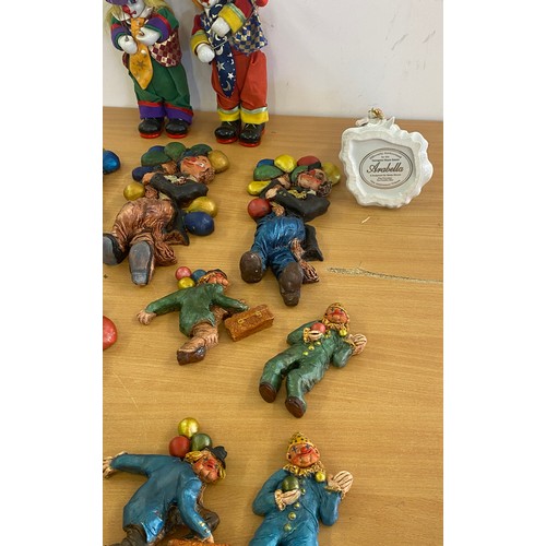 241 - Large selection of assorted clown figures/ plaques etc