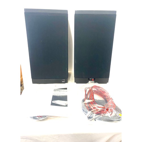 254 - Kef celeste IV speakers and leads and manual working order good sound quality