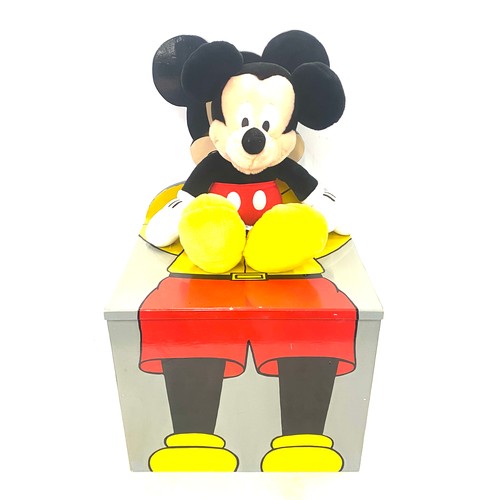 213 - Micky Mouse toy box and a mickey mouse soft toy