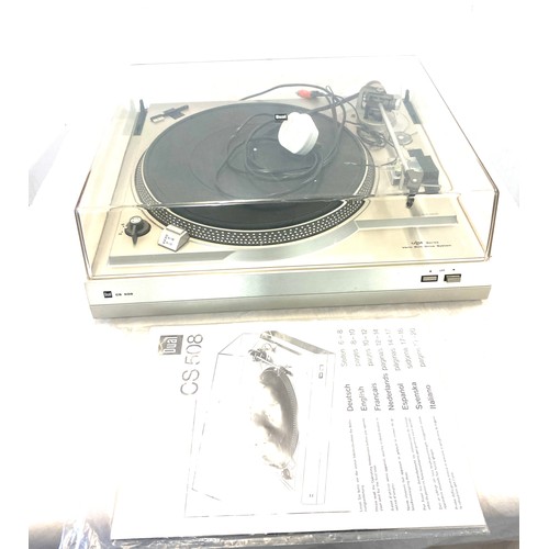 214 - Dual cs508 record deck and spare stylus and manual, working order