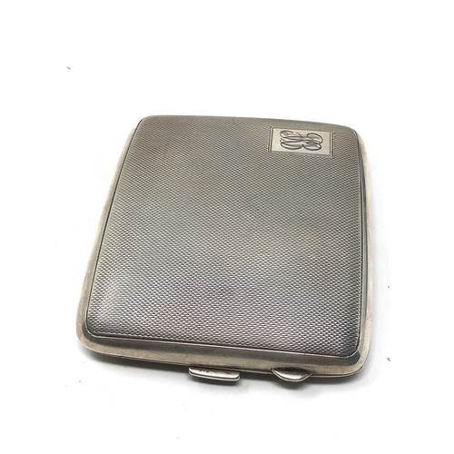 9 - Antique silver cigarette case birmingham silver hallmarks weight 129g