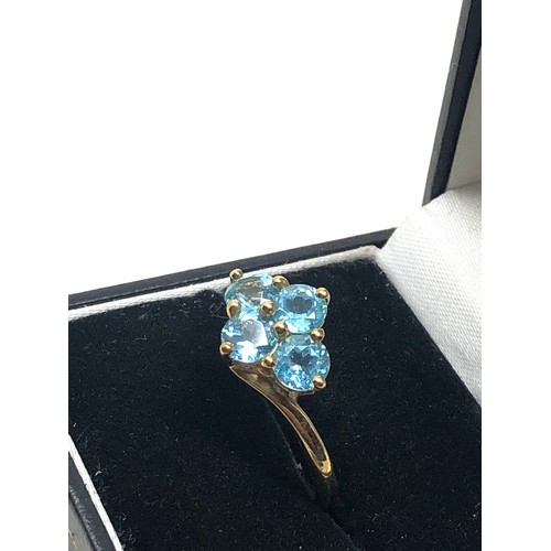 152 - 9ct gold topaz /ring weight 3g