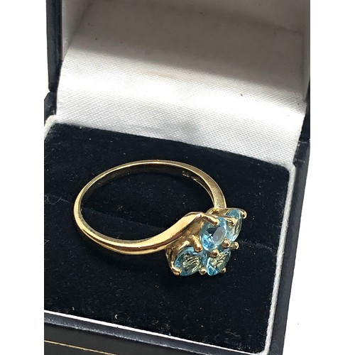 152 - 9ct gold topaz /ring weight 3g