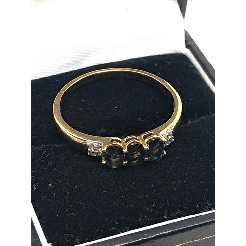 154 - 9ct gold gemstone set ring weight 2.2g