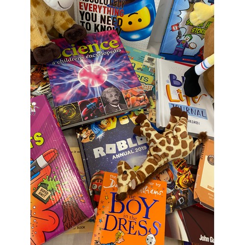 174 - Selection of Boxed games includes Bank Attack, Think words, catch phrase, books, teddies etc