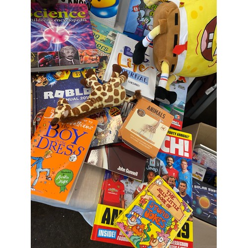 174 - Selection of Boxed games includes Bank Attack, Think words, catch phrase, books, teddies etc