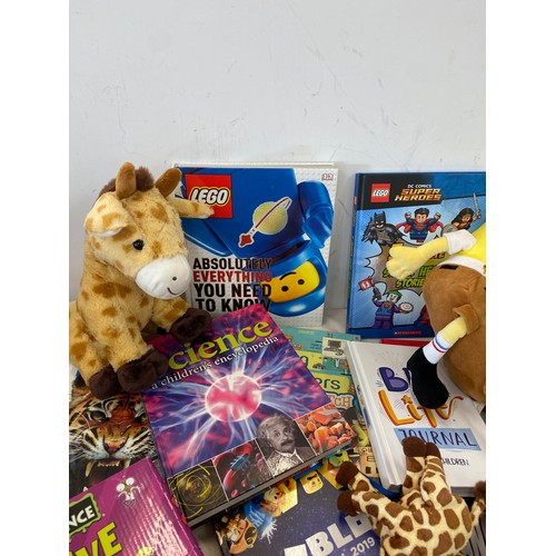 174 - Selection of Boxed games includes Bank Attack, Think words, catch phrase, books, teddies etc