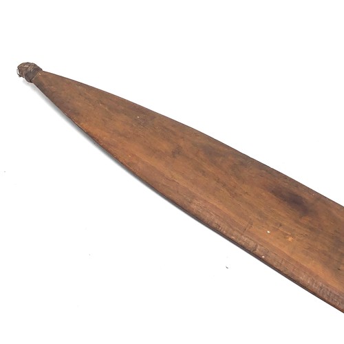 90 - Aboriginal woomera shaped flat club tribal spear thrower