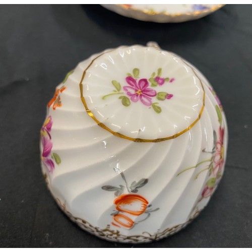 11 - Hand painted Dresden porcelain cup and saucer