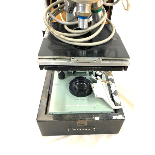 281 - Laboratory professional working microscope, needs slides