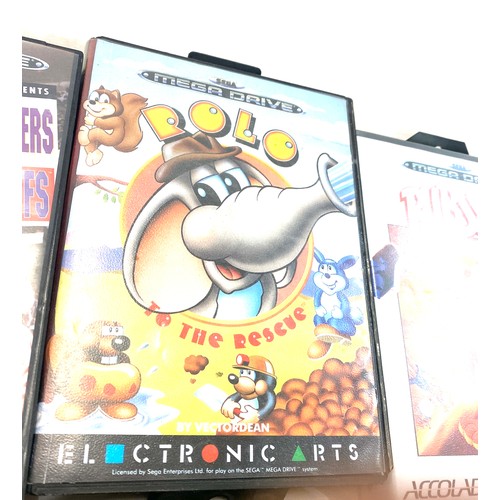 78 - Sega Mega Drive Californa, Bubsy II, Polo,  Bull vs Lakers NBA Pay offs games, all untested