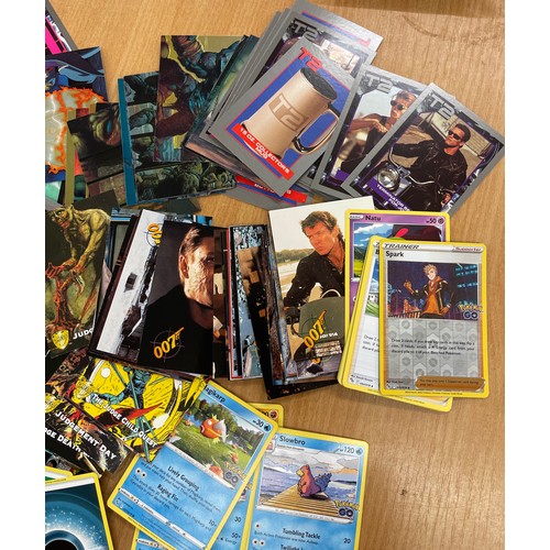 609 - Large selection of trading cards to include Pokemon, Terminator, Judger Dredd, Melting pot, Gilden e... 