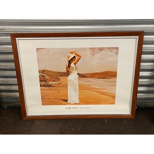 325 - 2 Large framed prints, marked Spain, approximate frame measurements: