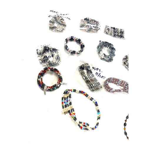 587 - Large selection of ladies magnetic bracelets