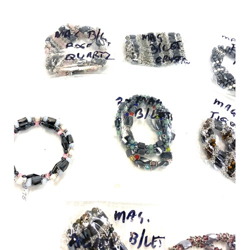 587 - Large selection of ladies magnetic bracelets