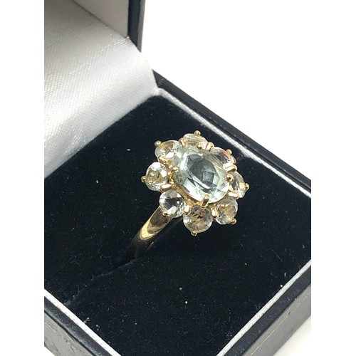 177 - 9ct gold gemset ring weight 3.5g