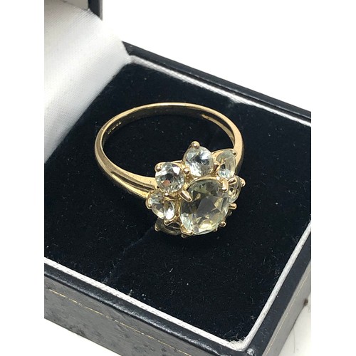 177 - 9ct gold gemset ring weight 3.5g