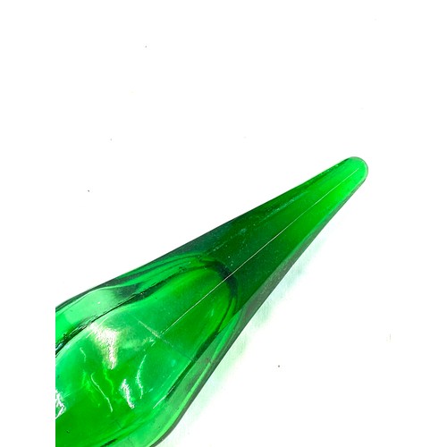 4 - Vintage green glass genie bottle, approximate height: 22.5 inches