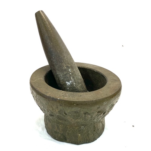 6 - Large Pestle and Mortar approximate measurements: Height 5 inches, Width 7.5 inches