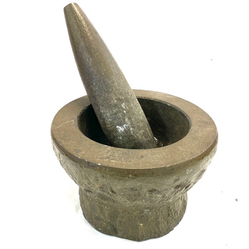 6 - Large Pestle and Mortar approximate measurements: Height 5 inches, Width 7.5 inches