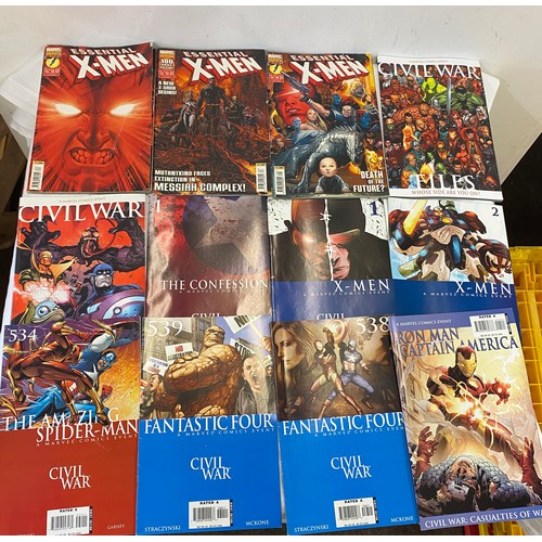 23 - Small quantity of marvel comics and rugby programs