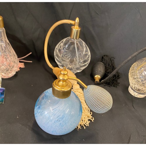 208 - Selection vintage glass perfume bottles