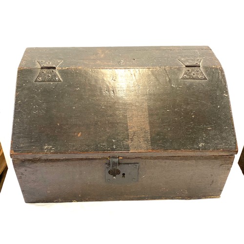 245 - Antique slop fronted small chest, approximate measurements: Height 11 inches, Width 21 inches,