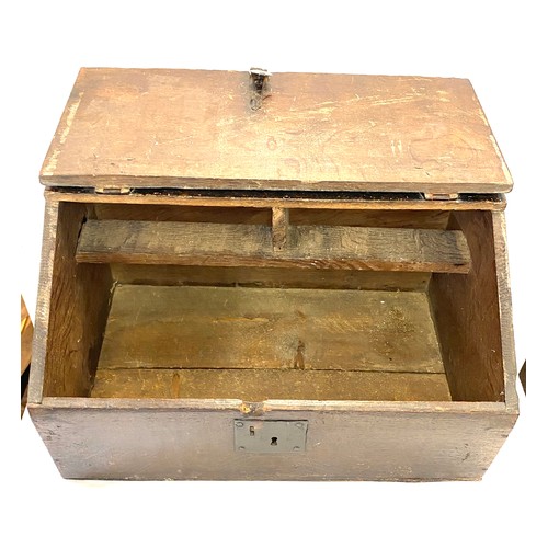 245 - Antique slop fronted small chest, approximate measurements: Height 11 inches, Width 21 inches,