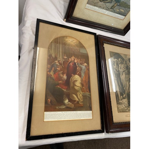 19 - Three Religious prints largest one measures approx 20 inches high by 15 inches wide