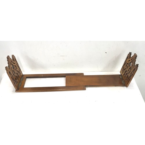 41 - Vintage extending carved wooden book stand