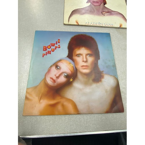 84 - Five David Bowie LPs Records to include Hunky Dory The Rise and Fall of Ziggy Stardust and the spide... 