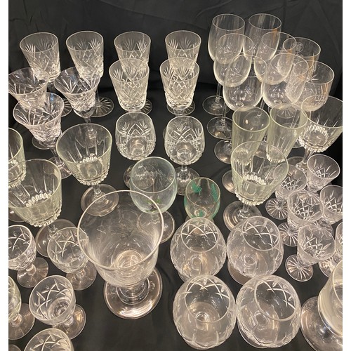 254A - Large selection of assorted glassware includes manchester city glass, bowls etc