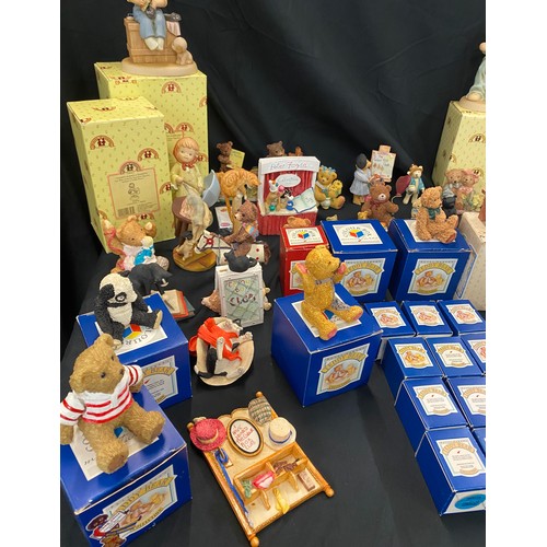 250 - Selection of boxed figures includes bears, babies etc