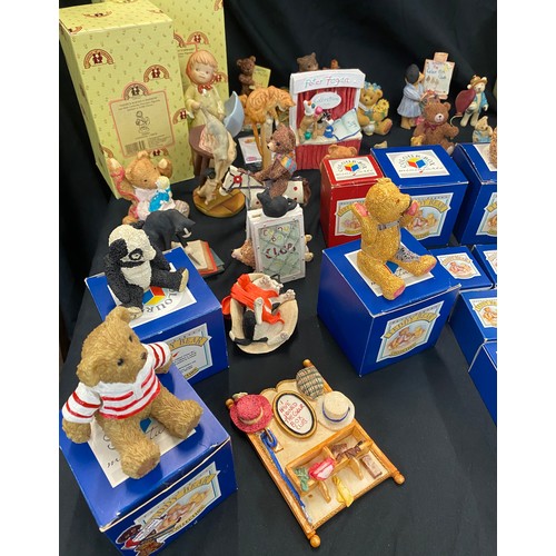 250 - Selection of boxed figures includes bears, babies etc