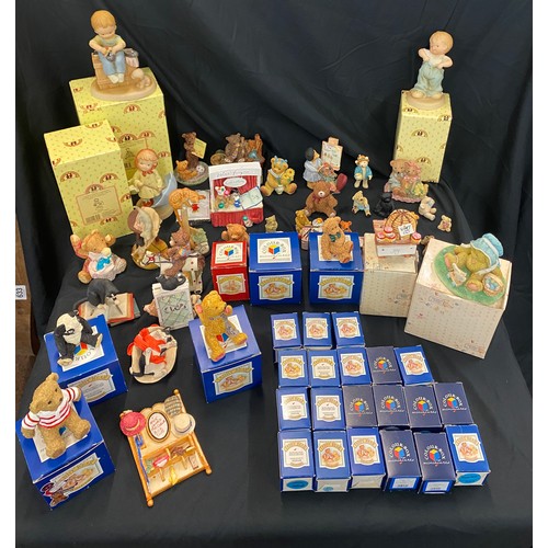 250 - Selection of boxed figures includes bears, babies etc