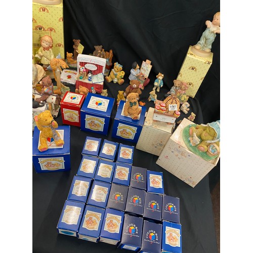 250 - Selection of boxed figures includes bears, babies etc